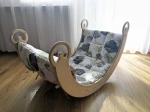 Bujak Drewniany z Poduszką Sześciokąty dla dziecka Rocker Montessori Zabawka Edukacyjna Montessori Prezent dla mlaucha MagicTrendsGallery