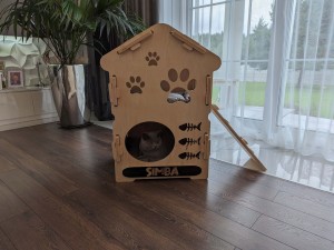  Piętrowy Domek dla Psa, Kota, Królika Trzy Łapy