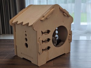 Domek dla Psa, Kota, Królika Parterowy  Trzy Rybki