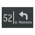 Tabliczka adresowa antracytowa 30x20 – wzór 5, widok frontowy