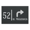 Minimalistyczna tabliczka adresowa 30x20 – przód, wzór 6