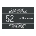 Tabliczka adresowa 30x20 cm – dibond antracyt, wzór 12