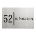 Tabliczka adresowa stal szczotkowana 30x20 cm – przód, wzór 3