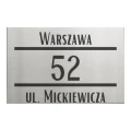 Tabliczka z dibondu stal szczotkowana 30x20 cm – widok frontalny, wzór 4