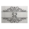 Tabliczka 30x20 cm z efektem szczotkowanej stali – widok z przodu, wzór 8