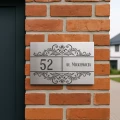 Tabliczka przy wejściu do domu – stal szczotkowana, wzór 9