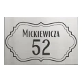 Tabliczka prostokątna 30x20 z nadrukiem – stal szczotkowana, wzór 10