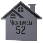 Tabliczka adresowa na dom – domek wzór 1 stal szczotkowana | Magic Trends Gallery