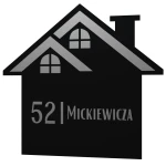 Tabliczka adresowa na dom – domek wzór 4 antracyt | Magic Trends Gallery