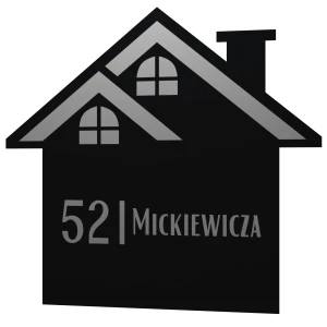 Tabliczka adresowa na dom – domek wzór 4 antracyt | Magic Trends Gallery