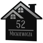 Tabliczka adresowa na dom – domek wzór 3 antracyt | Magic Trends Gallery