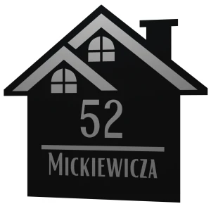 Tabliczka adresowa na dom – domek wzór 3 antracyt | Magic Trends Gallery