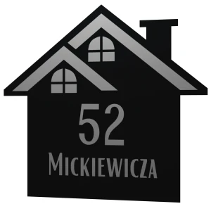 Tabliczka adresowa na dom – domek wzór 2 antracyt | Magic Trends Gallery