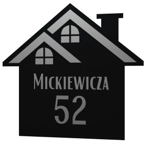 Tabliczka adresowa na dom – domek wzór 1 antracyt | Magic Trends Gallery