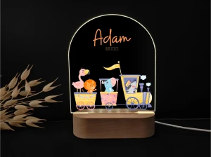 Bajkowy pociąg - Personalizowana dziecięca lampka nocna LED MagicTrendsGallery