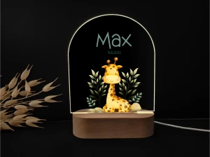 Żyrafa - Personalizowana dziecięca lampka nocna LED MagicTrendsGallery
