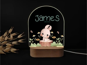Króliczek - Personalizowana dziecięca lampka nocna LED MagicTrendsGallery