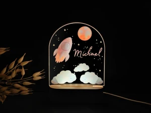Rakieta - Personalizowana dziecięca lampka nocna LED MagicTrendsGallery