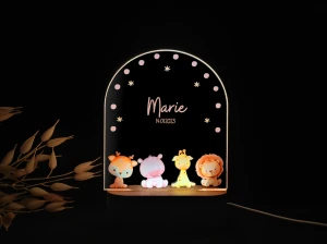 Zwierzątka z ZOO - Personalizowana dziecięca lampka nocna LED MagicTrendsGallery