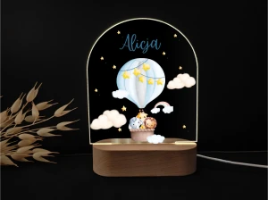 Zwierzątka w balonie - Personalizowana dziecięca lampka nocna LED MagicTrendsGallery