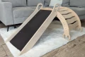 Zestaw: bujak z drewnianą zjeżdżalnią Montessori – kreatywna przestrzeń zabawy i nauki w stylu Montessori