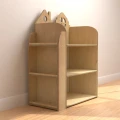 Szafka Montessori w kształcie domku z regałem na książki – wspiera rozwój samodzielności dziecka