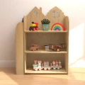 Szafka dziecięca Montessori domek z półkami i miejscem na książki, zabawki i ubrania