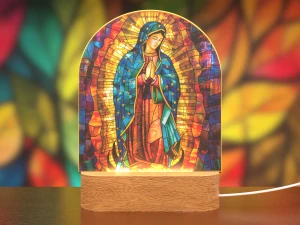 Religijna lampka LED Maria – symbol duchowego spokoju i nadziei