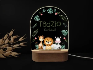 Dżungla - Lampka Nocna - MagicTrendsGallery Personalizowana dziecięca lampka nocna LED