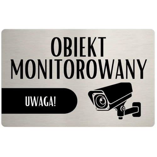 Informacja o ochronie obiektu przez system CCTV.