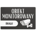 Oznaczenie systemu monitoringu na posesji prywatnej.