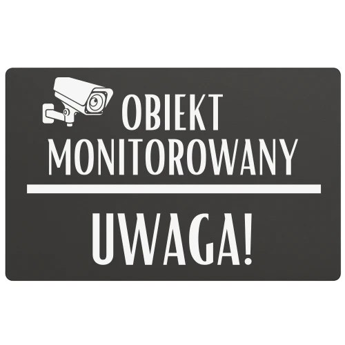 Informacja o wideo monitoringu trwającym bez przerwy.