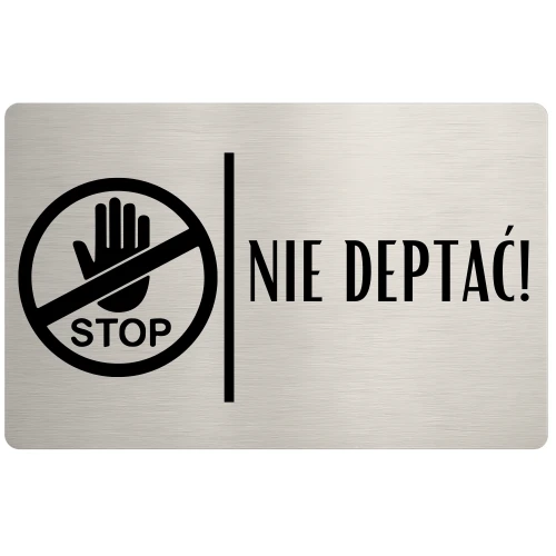Tabliczka z prośbą o poszanowanie zieleni.