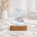 Lampka nocna dla dziecka Niebieska Koala – metryczka LED z imieniem