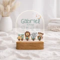 Lampka nocna dla dziecka Pociąg – metryczka LED z personalizacją