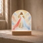 Lampka LED Jezus Miłosierny „Jezu, ufam Tobie” – personalizowany prezent religijny