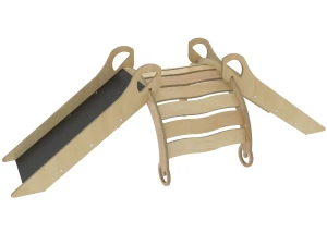 Bujak Drewniany ze ścianką wspinaczkową i zjeżdżalnią dla dziecka Plac Zabaw Montessori w domu Zabawka Edukacyjna Montessori Prezent dla mlaucha MagicTrendsGallery